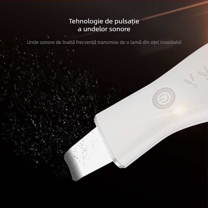 Dispozitiv electric pentru curățarea pielii cu unde ultrasonice și ioni, unealtă de exfoliere, îndepărtarea punctelor negre, curățare facială — Model JM-12