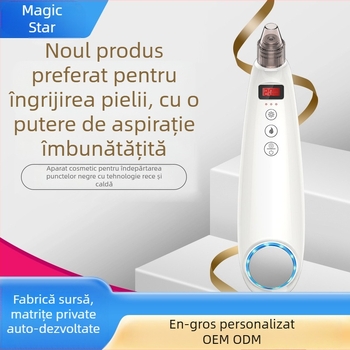 Dispozitiv de înfrumusețare portabil cu lumină roșie și albastră, aspirație înaltă pentru eliminarea punctelor negre, terapie caldă și rece, răcire și încălzire rapide pentru rejuvenarea pielii, model de salon.
