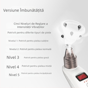 Dispozitiv de înfrumusețare portabil cu lumină roșie și albastră, aspirație înaltă pentru eliminarea punctelor negre, terapie caldă și rece, răcire și încălzire rapide pentru rejuvenarea pielii, model de salon.