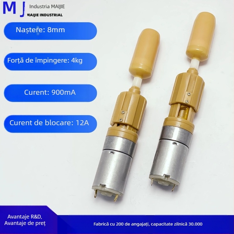 Motor micro cu transmisie telescopică, cursa 8 mm, DC 3,7 V, 16000 rpm, model MJ685-1