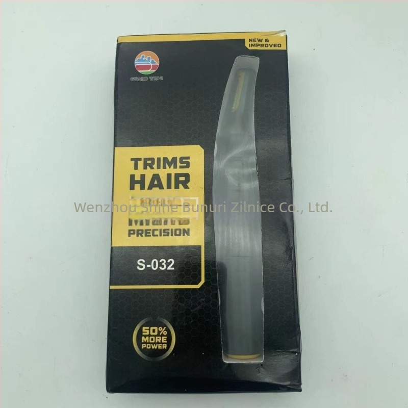 Trimmer mini multifuncțional pentru bărbați, pentru nas, urechi și perciuni — model SH-965, corp ABS, 39 g, lamă schimbabilă, funcționare uscată/ electrică