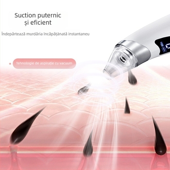 Dispozitiv facial pentru uz casnic, cu aspirație vacuum pentru curățarea porilor, îndepărtarea punctelor negre, a acneei și a cuticulei, model HWQ016, reglaj în 5 niveluri