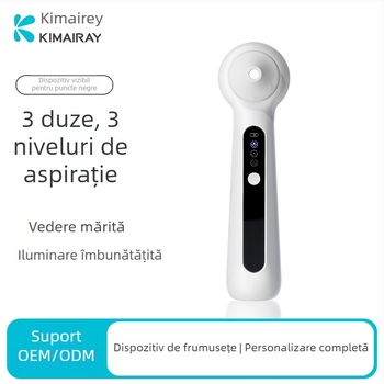 Dispozitiv de aspirare a punctelor negre cu vibrații ultrasonice pentru uz casnic, model Blackhead suction meter, CE/ROHS, treapta a treia, carcasa ABS