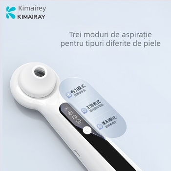 Dispozitiv de aspirare a punctelor negre cu vibrații ultrasonice pentru uz casnic, model Blackhead suction meter, CE/ROHS, treapta a treia, carcasa ABS