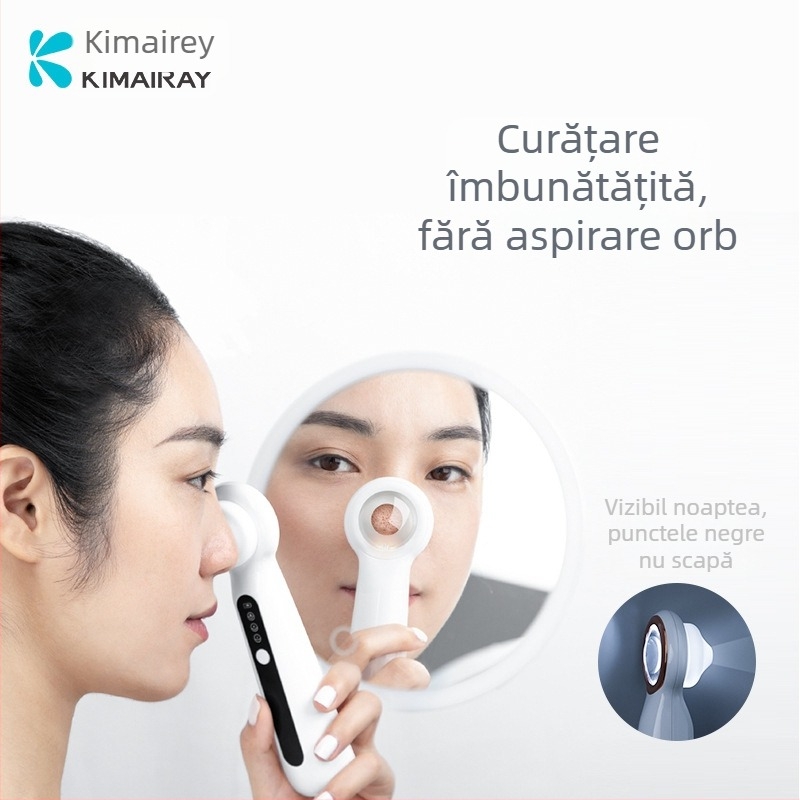 Dispozitiv de aspirare a punctelor negre cu vibrații ultrasonice pentru uz casnic, model Blackhead suction meter, CE/ROHS, treapta a treia, carcasa ABS