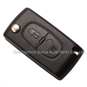 Carcasă cheie Peugeot Citroën pliantă, compatibilă cu 2-chei/3-chei, fără telecomandă, lamă cheie: cupru+plastic, carcasă: plastic, greutate 42 g