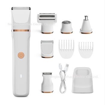 Trimmer electric pentru corp cu lamă ceramică, impermeabil IPX7, baterie Li-ion, lavabil pentru întreg corpul