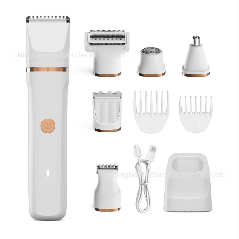 Trimmer electric pentru corp cu lamă ceramică, impermeabil IPX7, baterie Li-ion, lavabil pentru întreg corpul