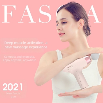 Mini aparat de masaj fascial, motor fără perii, 27W, 4 capete de masaj, 4 viteze, zgomot sub 36 dB