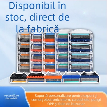 Aparat de ras manual pentru față și gât, ras cu o singură funcție, cutie cu 500 bucăți, alimentare la priză