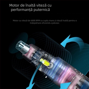 Trimmer electric pentru nas, cap detașabil și lavabil, baterie încorporată 500–800 mAh, autonomie peste 15 zile