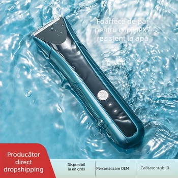 Mașină de tuns păr electrică pentru adulți, reîncărcabilă, impermeabilă, lamă ceramică, motor cu perii, pentru întreg corpul