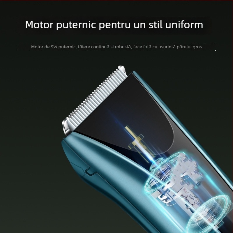 Mașină de tuns păr electrică pentru adulți, reîncărcabilă, impermeabilă, lamă ceramică, motor cu perii, pentru întreg corpul