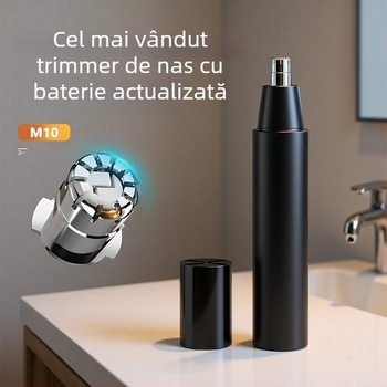 Trimmer electric pentru nas cu Type-C, cap detașabil lavabil, baterie încorporată 300–500 mAh, autonomie de peste 50 de zile