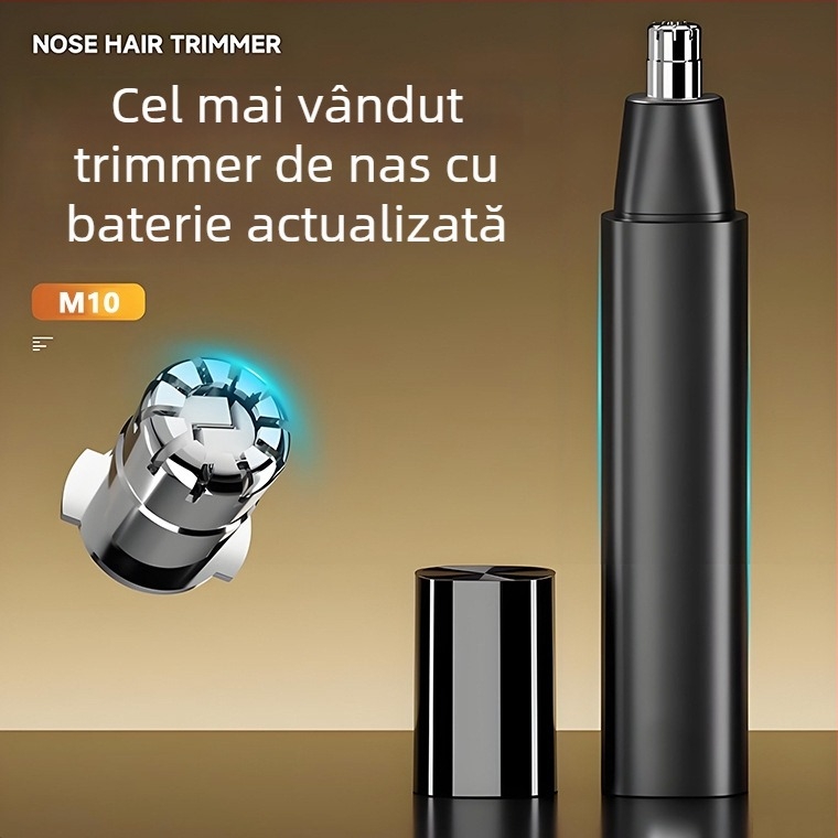 Trimmer electric pentru nas cu Type-C, cap detașabil lavabil, baterie încorporată 300–500 mAh, autonomie de peste 50 de zile