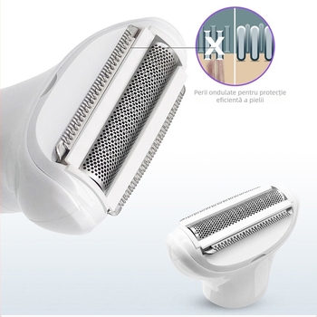 Aparat de ras electric pentru femei, USB reîncărcabil, set pentru întreg corpul, lavabil integral, lamă din oțel inoxidabil, motor cu perii, FR-998, 320 g, utilizare umedă și uscată