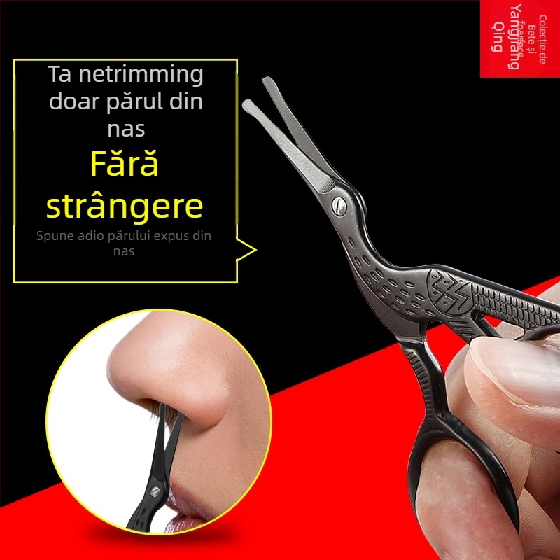 Clip pentru nas și foarfecă pentru sprâncene — oțel inoxidabil, acționare manuală, instrumente de cosmetică