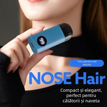 Trimmer electric pentru păr nazal, cu baterie încorporată, alimentare la priză
