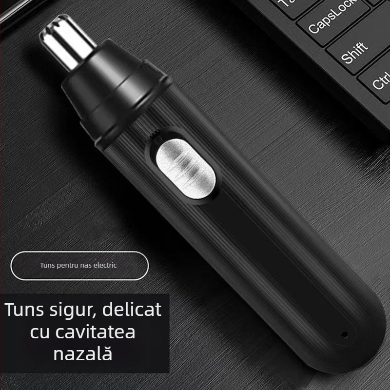 Trimmer electric pentru păr nazal, cu baterie încorporată, alimentare la priză