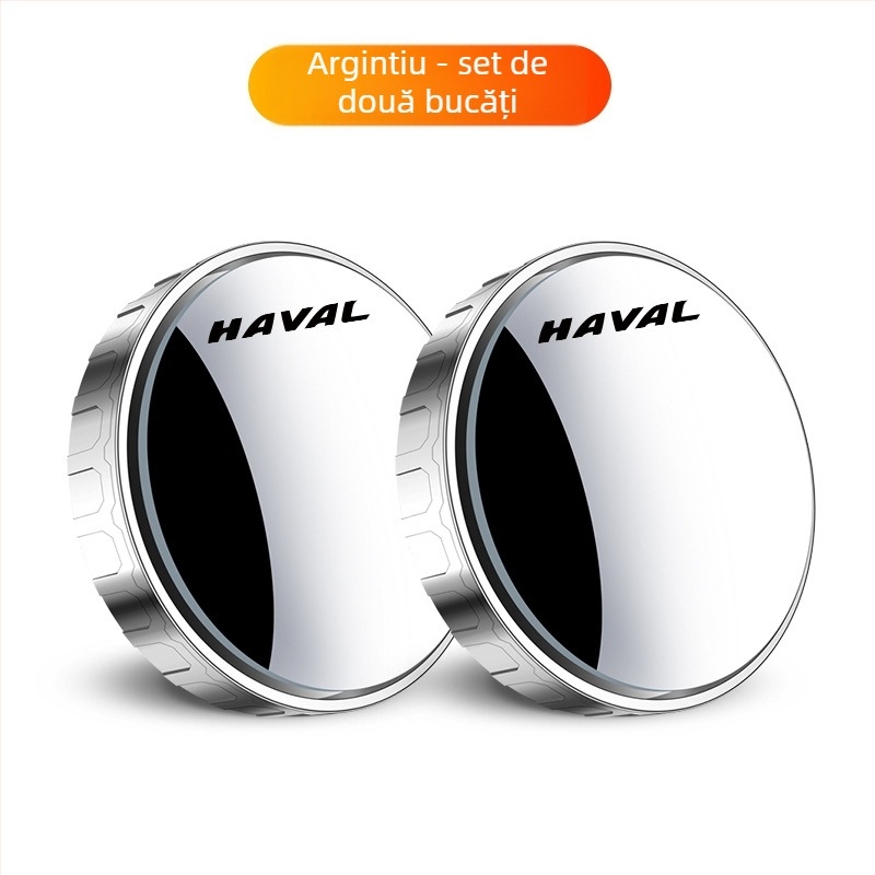 Oglindă retrovizoare pentru mașină cu oglină rotundă mică pentru unghiul mort, ABS + sticlă construcție, potrivire universală, reglaj la 180°