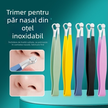 Trimmer pentru părul nazal din oțel inoxidabil, manual, lavabil, fără baterie