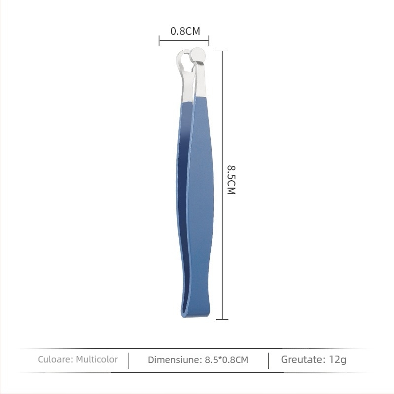 Trimmer pentru părul nazal din oțel inoxidabil, manual, lavabil, fără baterie