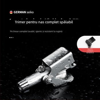 Zhuoqi Trimmer pentru nas – oțel inoxidabil, alimentare la priză, complet lavabil