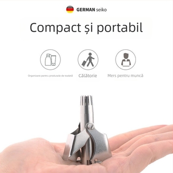 Zhuoqi Trimmer pentru nas – oțel inoxidabil, alimentare la priză, complet lavabil