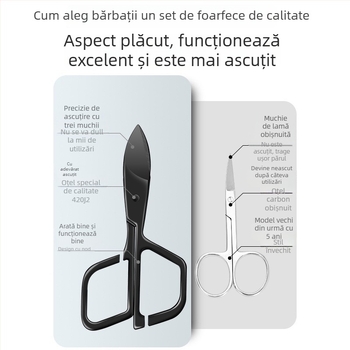 Trimmer pentru păr nazal, cap rotund din oțel inoxidabil, alimentare cu baterie sau energie solară, complet lavabil