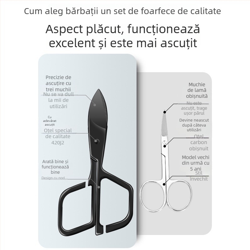 Trimmer pentru păr nazal, cap rotund din oțel inoxidabil, alimentare cu baterie sau energie solară, complet lavabil