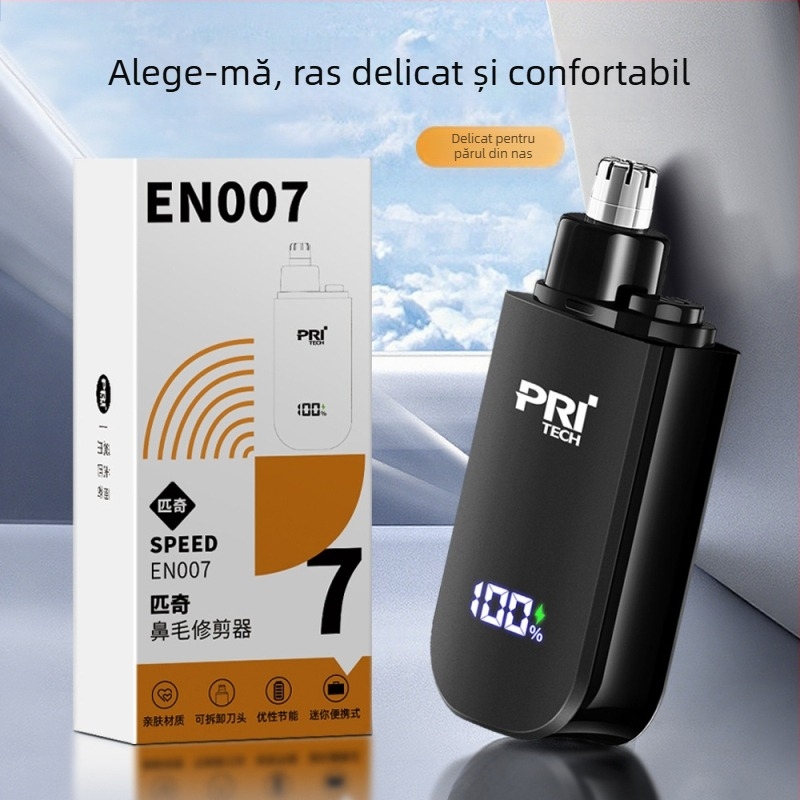 Trimmer electric pentru nas (carcasă din ABS; lamă detașabilă și lavabilă; baterie încorporată; autonomie peste 7 zile)