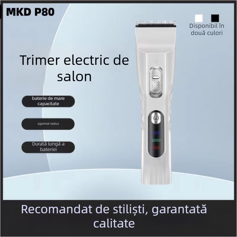 MUCATI aparat de tuns păr electric profesional pentru salon – funcționare silențioasă sub 36 dB, motor cu perii, lamă din oțel inoxidabil, baterie încorporată, lamă detașabilă pentru spălare în apă