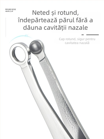 Trimmer pentru păr nazal, design circular, alimentare prin priză, fără baterie