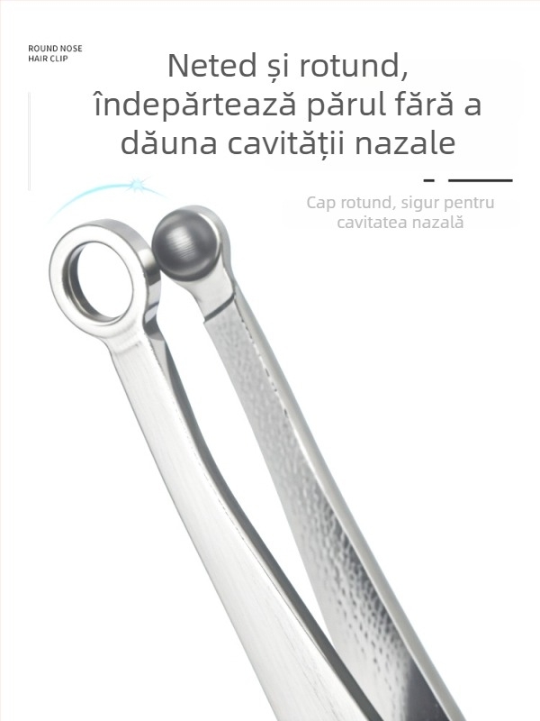 Trimmer pentru păr nazal, design circular, alimentare prin priză, fără baterie