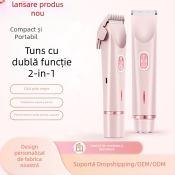 Aparat de ras electric pentru femei, model 0236L, alimentare USB, motor brushless, cap de tăiere detașabil, pentru utilizare umedă și uscată