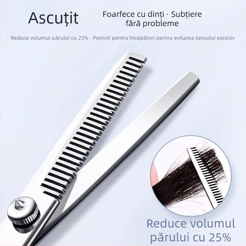 Foarfecă de tunsoare profesională pentru uz casnic – foarfecă de subțiere a părului și foarfecă de tuns, set de instrumente pentru auto-tuns