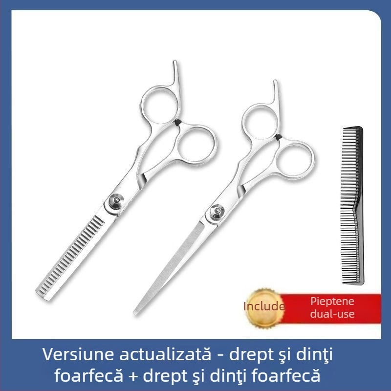 Foarfecă de tunsoare profesională pentru uz casnic – foarfecă de subțiere a părului și foarfecă de tuns, set de instrumente pentru auto-tuns