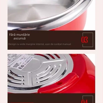 Oală electrică multifuncțională cu abur, 4–5 L, 1200–1500 W, vas interior antiaderent, control mecanic