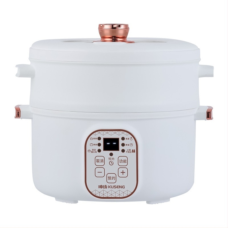 Oală electrică de gătit cu abur și funcții multiple – 600 W, 1.8 L, pentru 1–2 porții, funcție anti-uscare