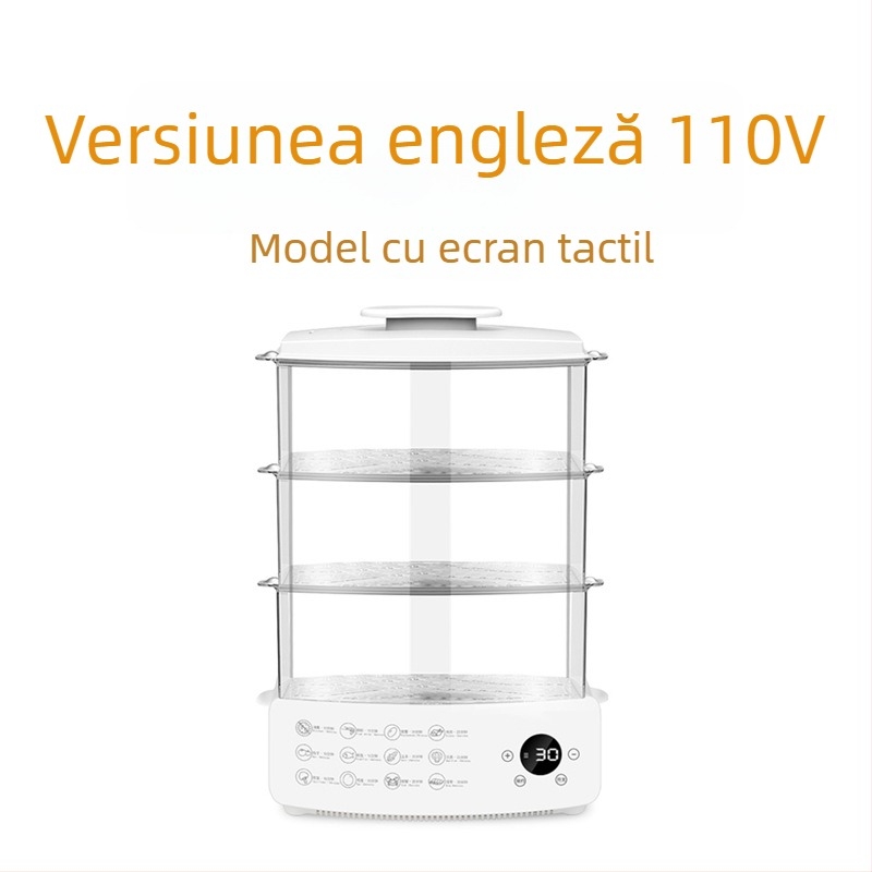 Aburitor electric ZG-02, 12 L capacitate, design cu 3 etaje, 100-240 V, 900 W