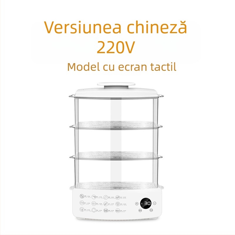 Aburitor electric ZG-02, 12 L capacitate, design cu 3 etaje, 100-240 V, 900 W