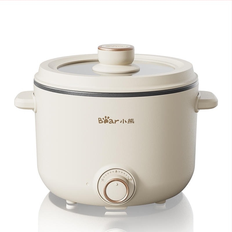 Bear Oală Electrică de Gătit, Capacitate 2.5 L, 800W, Funcții de Înăbuire și Hot Pot, Vas Interior din Oțel Inox