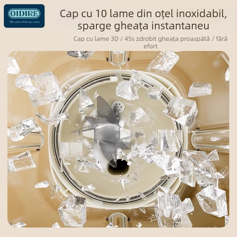 OIDIRE Cupă Portabilă Electrică pentru Suc, 70W, Baterie Încorporată, Capacitate 0.4 L, 7.4V, Carcasă Din Plastic