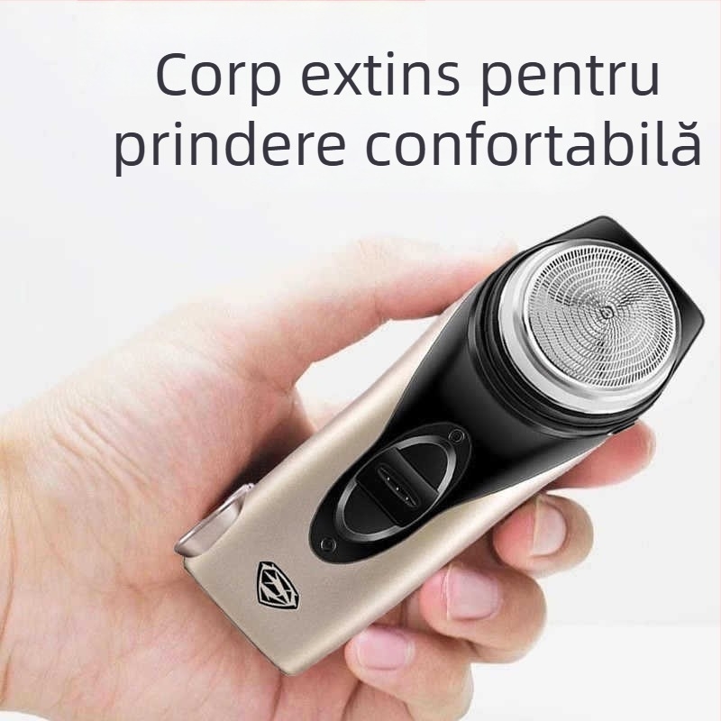 RS102 aparat de ras electric, reîncărcabil, cap rotativ cu 1 lamă, cap plutitor, autonomie de 30 de minute