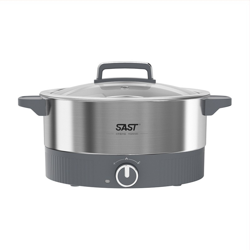 Oală electrică pentru gătit, 4–5 L, oțel inoxidabil, 1201–1500 W, funcții: prăjire, gătire, fierbere, înăbuire