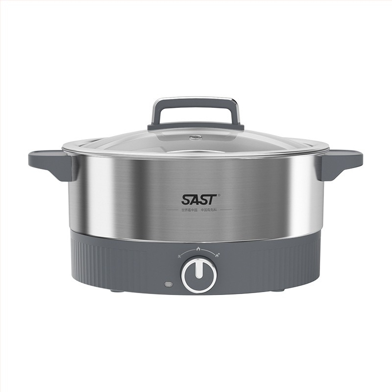 Oală electrică pentru gătit, 4–5 L, oțel inoxidabil, 1201–1500 W, funcții: prăjire, gătire, fierbere, înăbuire