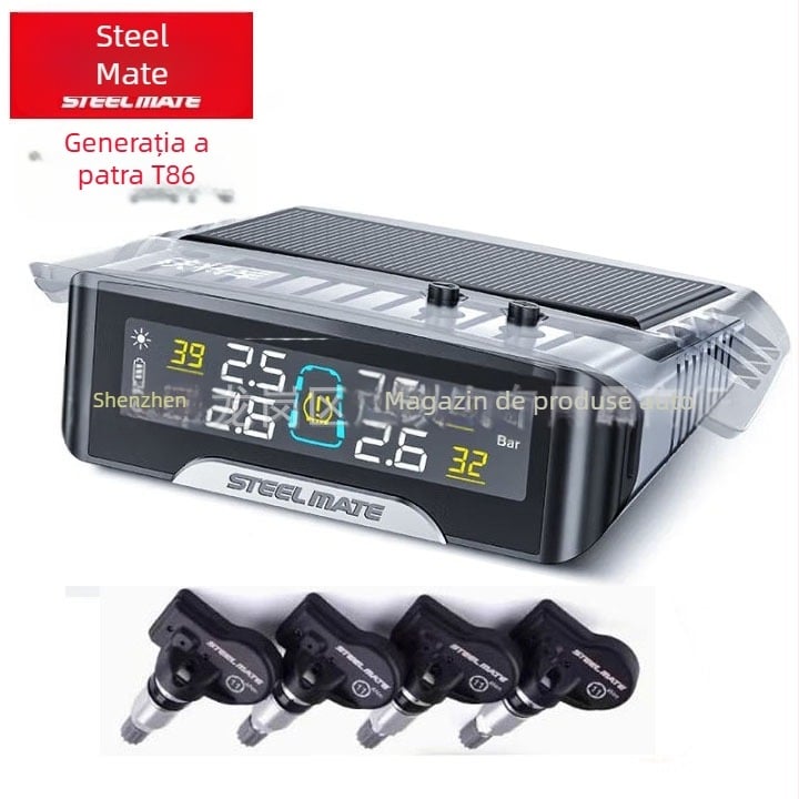 Sistem TPMS T630 Gen 5 pentru autoturisme și SUV-uri, Ecran digital, Senzor electronic, Înaltă precizie