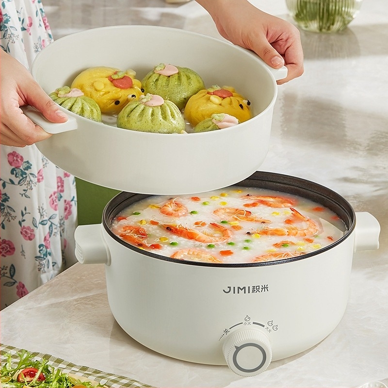 Oală electrică 2-3 L cu abur și gătire multifuncțională, vas interior din aliaj, sub 800W, control mecanic, 220V