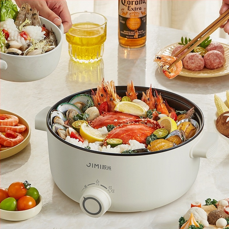 Oală electrică 2-3 L cu abur și gătire multifuncțională, vas interior din aliaj, sub 800W, control mecanic, 220V