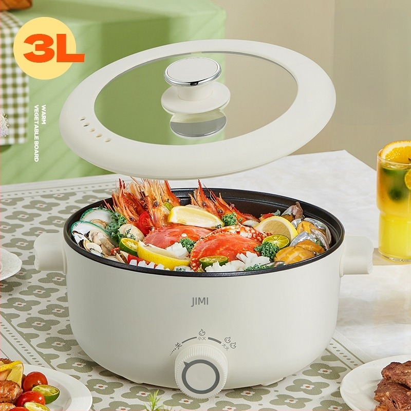 Oală electrică 2-3 L cu abur și gătire multifuncțională, vas interior din aliaj, sub 800W, control mecanic, 220V